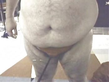 Chubby guy got his ass shaved and on slave training